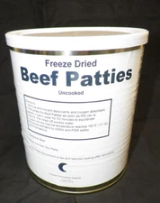 Crescent Commissary Freeze Dried Emergency Food Beef Patties #10 Can