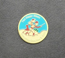 2005 Two Happy Hikers Geocoin 80 VHTF NONTRACKABLE