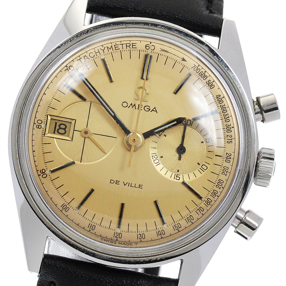 OMEGA オメガ DE VILLE Ref.146.017 Cal.930 OMEGA De Ville 146.017 Chronograph cal.930 gold Dial Hand