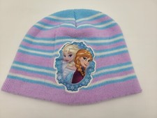 Youth Disney Frozen Elsa Anna Winter Knit Beanie Hat Cap Kid Girl Purple Blue