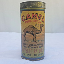Rare 1920s Camel Tube Patch Kit Beveled Patches Self Vulcanizing Collectable Can