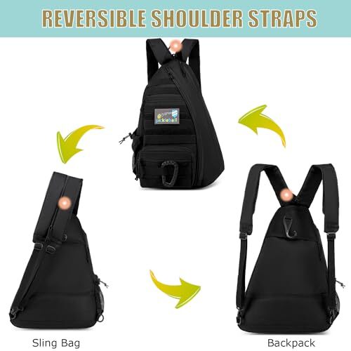 Tactical Pickleball Backpack for Women & Men – Adjustable & Durable Black Bag  