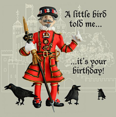 Geburtstagskarte Beefeater Tower of London Yeoman leer Vater Vater Bruder Sohn