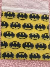 300 SMALL BAGGIES 1010 1" X 1" MINI RESEALABLE POLY DESIGNER BAGS BATMAN