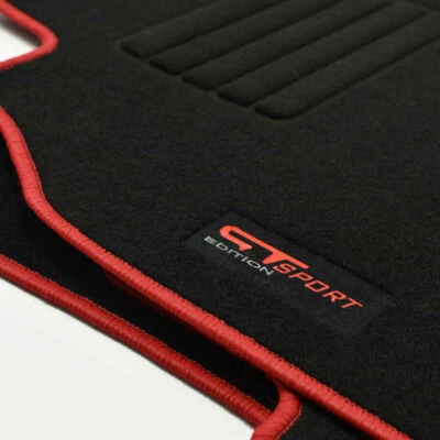 Tapis Sol Renault Mégane III 3 Coupé Logo Velours GT Sport Edition Brodé ROUGE - Photo 1/2