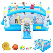 600lbs Large Inflatable Slide Bounce House with Blower Jump Bouncer for Kids