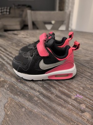 Nike Air Max Trax (TDV) Black Hyper Punch White 644474-003 Size 6c