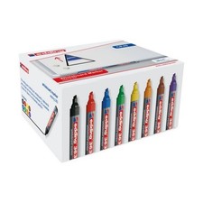 Image of Edding 363 Whiteboard Markers Classpack Chisel Tip 1-5mm Line in Assorted Colour