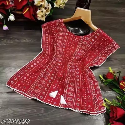Kids kaftan Printed Rayon Girls Kaftan/ Kids kaftan for girls