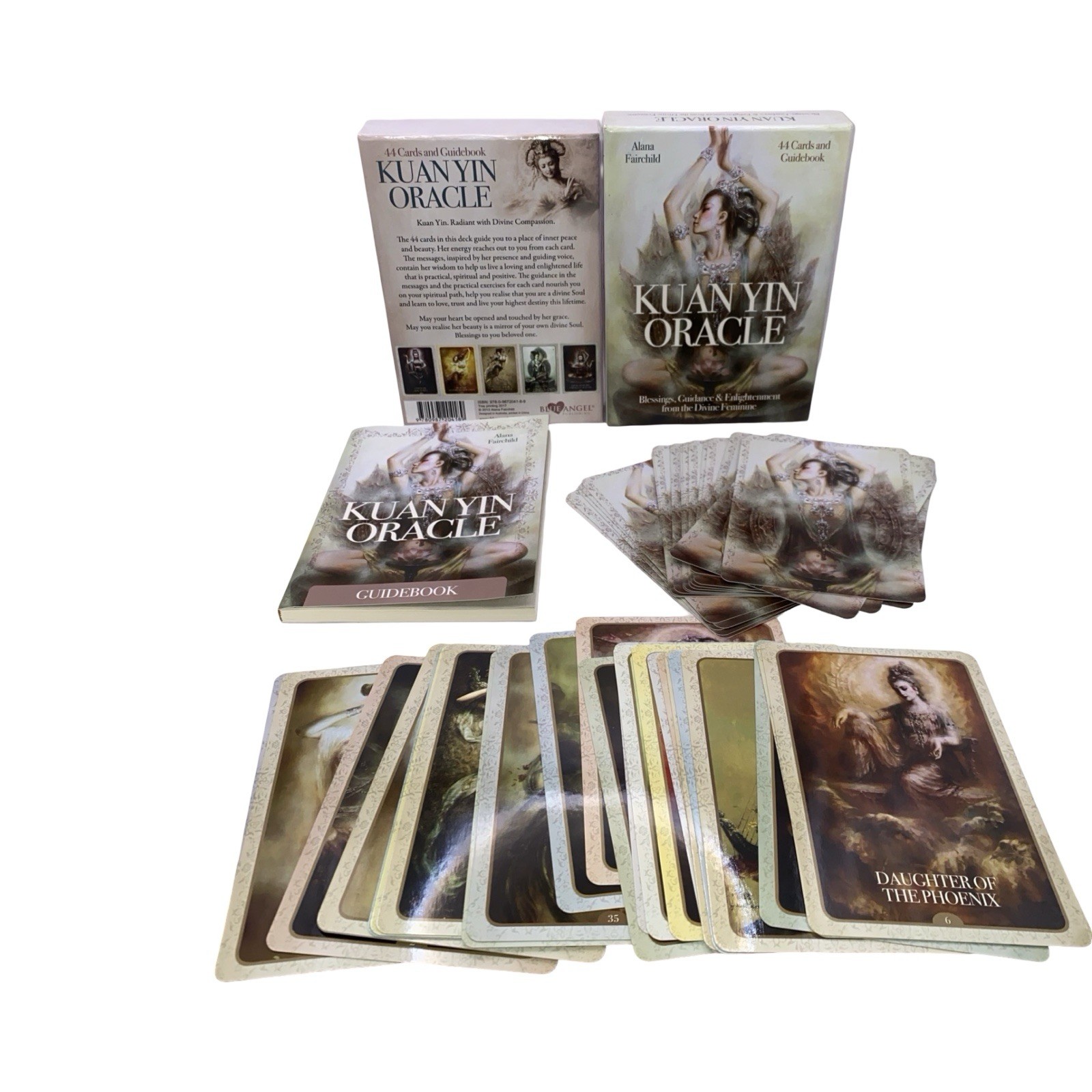 Kuan Yin Oracle Cards Alana Fairchild 44 Card Deck Guidebook Blue Angel