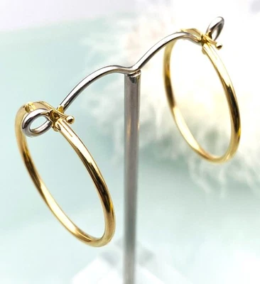 29 mm CREOLEN 750 GELBGOLD 18 KT Gold Ohrringe *rund* 👍 super GLANZ - Bild 1 von 3