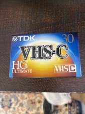 TDK VHS-C HG Ultimate 30 Camcorder Cassette Blank Recording Tape New