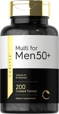 Multivitamin for Men over 50 plus  200 Count  with B Vitamins, Vitamin D, Magn