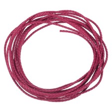 5.5 Yards 3mm Dia Leather Cord Braided String for DIY Crafts, Fuchsia