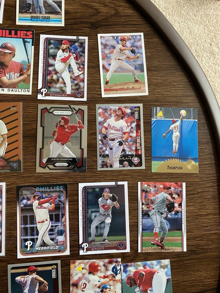 Lote de 50 cartões de beisebol Philadelphia Phillies Team MLB estrelas em massa novatos - Imagem 4 de 4