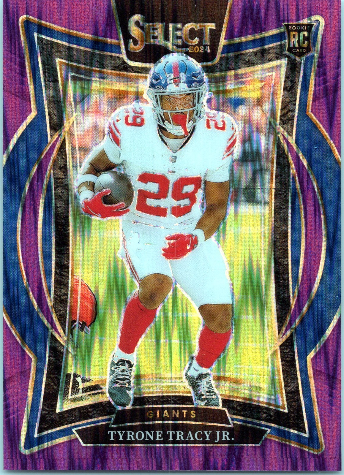 2024 Panini Select - Concourse Tyrone Tracy Jr. #61 Purple Prizm /360 (RC)