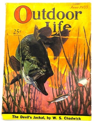Five (5) Old Outdoor Life Magazines, Jun 33, Jun 36,May 40,Nov 40, Aug 32