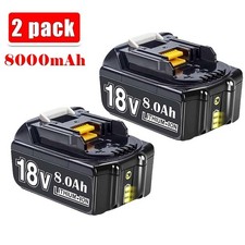2PCS 8000mAh 18V For Makita LXT BL1830 BL1860 BL1850 Bl1835 Lithium Battery
