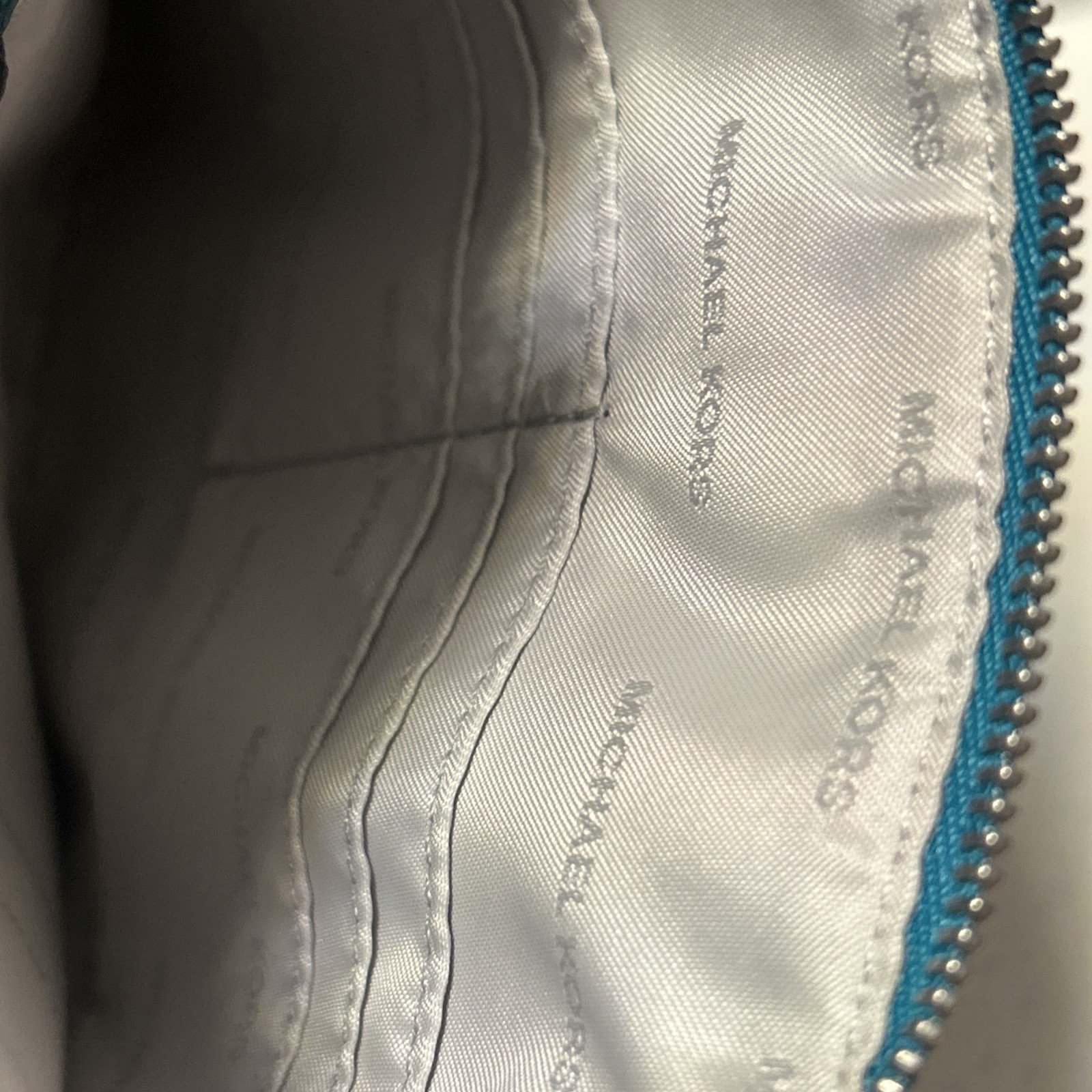 Michael Kors Tile Blue Python Snake Medium Pouch … - image 8