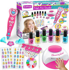 Kids Nail Polish Set Girls Makeup Kit Nail Varnish Art Gift Age 7-12