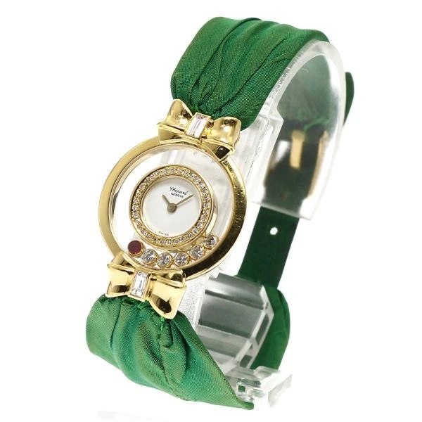 Chopard — Chopard Happy Diamond Ribbon 5334 24mm YG White Dial Quartz Watch #C2952