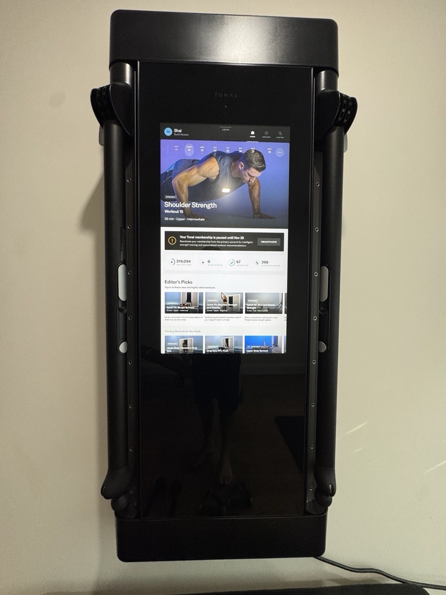 Tonal Home Gym Includes Smart Accessories, Bench, Mat &Mounting Equipment