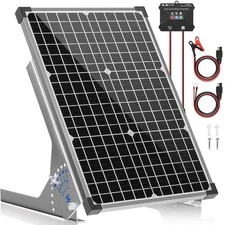 30W Solar Panel Kit, 12v Solar Battery Trickle Charger Maintainer + 10A MPPT ...