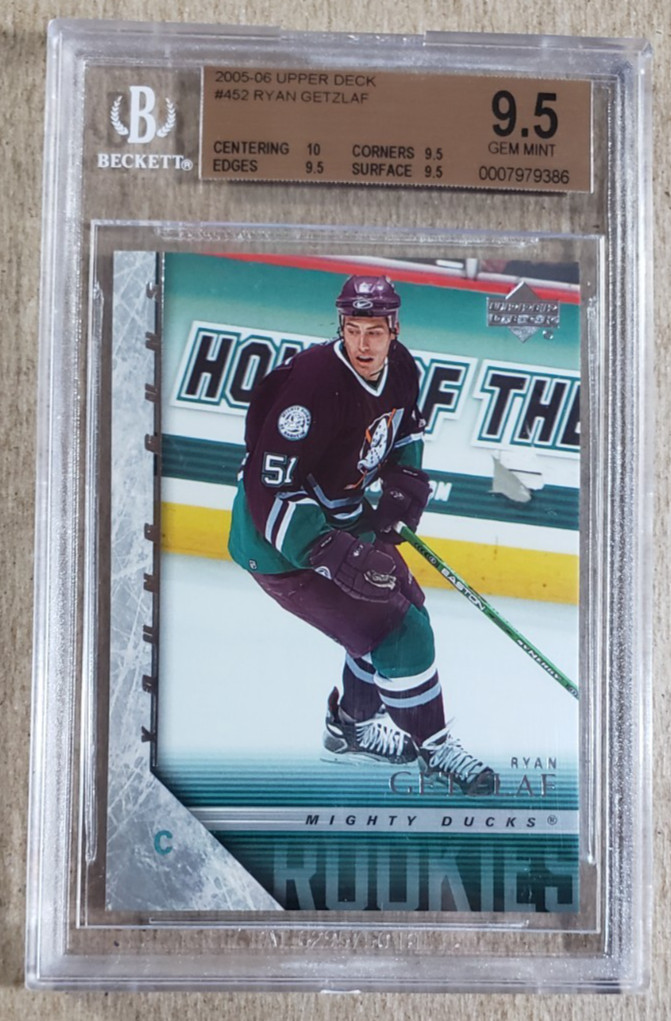 2005-06 Upper Deck Young Guns Ryan Getzlaf RC BGS 9.5 Anaheim Ducks True Gem