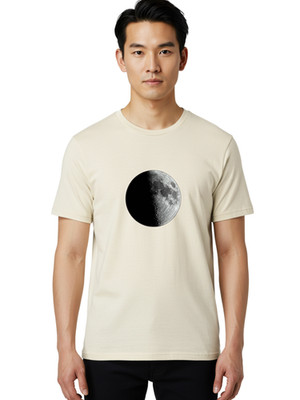 Moon-2 Mens Graphic Tee, 100% Cotton, Casual Summer Wear