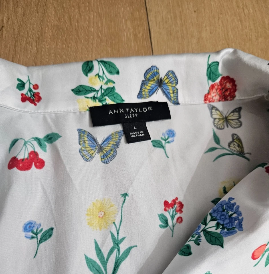 Hermoso Conjunto de Pijama Floral Botánico Ann Taylor L Foto 2 de 4