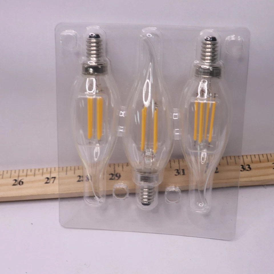 (3-Pk) Ecosmart Dimmable Flame Bent Tip Filament LED Vintage Edison Light Bulb - Image 4 of 4