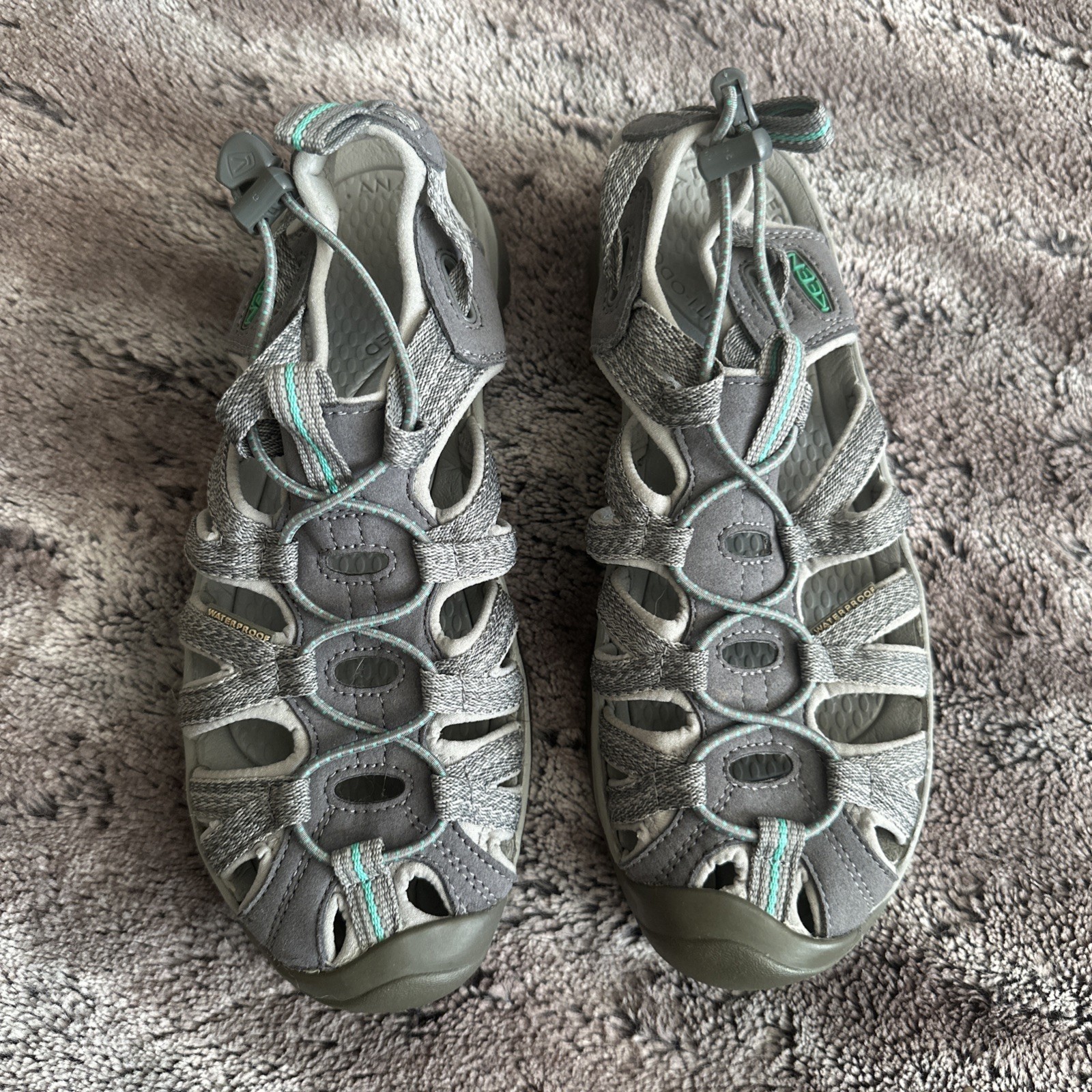 Sandalias de senderismo Keen Whisper para mujer talla 7,5/EU37,5 gris azulado trekking al aire libre