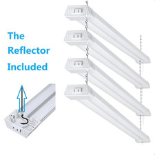 4 Pack LED Shop Light for Garage 4ft, Linkable, 5000K Daylight, 40W, Surface Mou