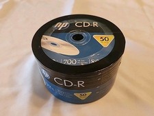 50 HP Blank 52X CD-R CDR Branded Logo 700MB Media Disc