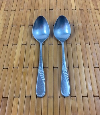 Set of 2 Stainless TEASPOONS Yamazaki Cragg HILARY 6 1/4'' Japan