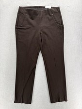 Chico's So Slimming Juliet Trim Pants Womens 2.5 Brown Ponte Slim Leg Stretch