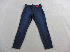 Spanx Ankle Jean-ish Leggings Womens Large Blue High Rise Denim Shaping NEW