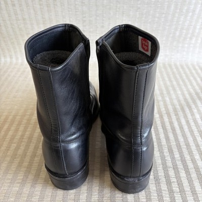 Iron Age Vintage Men’s Size 10 Black Leather Engineers Biker Men\'s Pull-On Boots Vintage Iron Age Biker Boots Mens Size 10 EEE Black Leather  main image 4