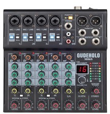 6-Channel Professional DJ Audio Mixer, DJ Controller Sound Mixer DSP 16 Prese...