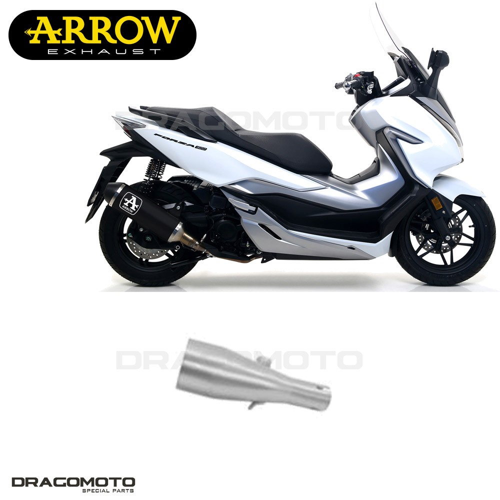 Collecteur Arrow RC en acier inoxydable pour scooter Forza 300 2018-2019