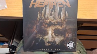 Heathen Never A God Vinyl Marbled NEU Thrash Metal Exodus Slayer E390