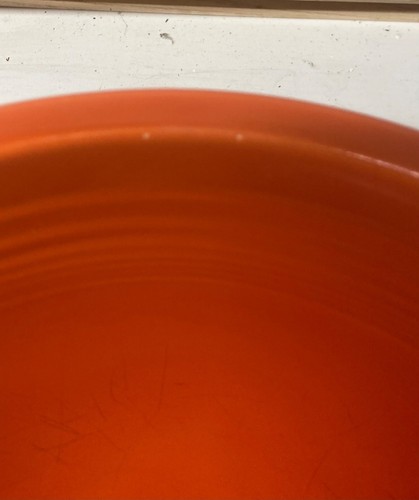 Vintage Homer Laughlin China FIESTA #5 RED Mixing Bowl Kitchen Inner Rings - Picture 5 of 8