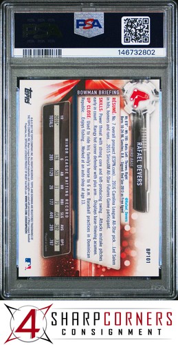 2017 Bowman Prospects #BP101 Rafael Devers RC Red Sox PSA 10 - Bild 2 von 2