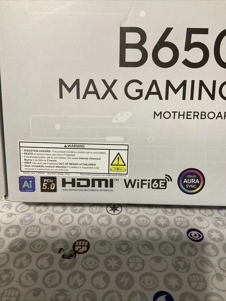 ASUS B650E MAX GAMING WIFI W - AMD B650 AM5 ATX Motherboard, White PCB, DDR5, PC - Image 2 of 4