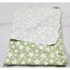 Baby Receiving Blanket Green White Stars Cotton Swaddle Newborn Tiddliwinks Y2K