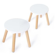 Wooden Kids Stool - Perfect for Sensory Table - Toddler Step - 2 Pack