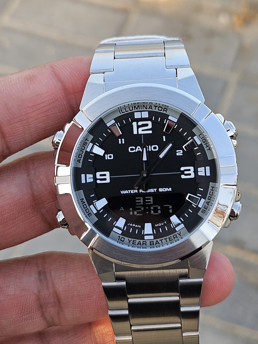 Casio AMW-870D-1AVDF Men's Analog-Digital Watch 100M Water Resist