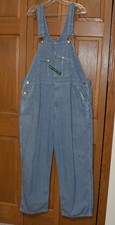 VTG Men's Engineer's Railroad Bib Overalls 44x30 KEY IMPERIAL Striped