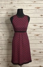M Missoni pink/brown geometric sleeveless open back knit midi dress Size IT 40/4