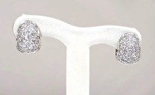17KT White Gold & Diamond Post Earrings